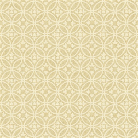 Larsson Gold Textured Ogee Wallpaper