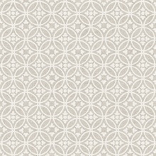 Larsson Grey Textured Ogee Wallpaper