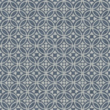 Larsson Indigo Textured Ogee Wallpaper