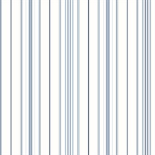 Lascelle Blue Modern Pinstripe Wallpaper