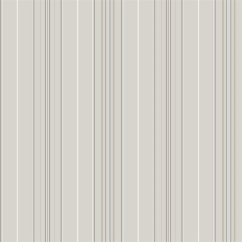 Lascelle Light Grey Modern Pinstripe Wallpaper