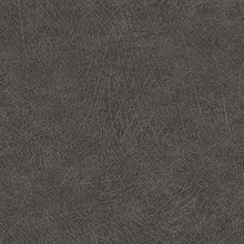 Latigo Charcoal Faux Leather Wallpaper