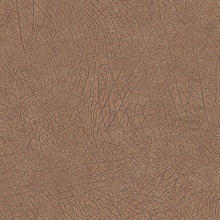 Latigo Copper Faux Leather Wallpaper