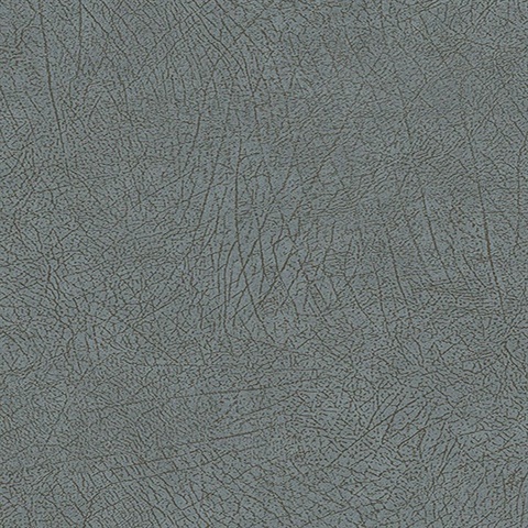 Latigo Medium Blue Faux Leather Wallpaper