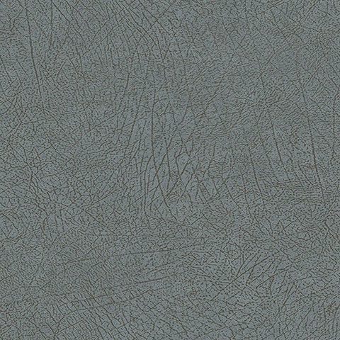 Latigo Medium Blue Faux Leather Wallpaper