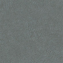 Latigo Medium Blue Faux Leather Wallpaper