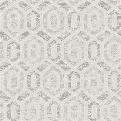 Latona Platinum Diamond Geometric Wallpaper