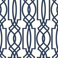 Lattice Navy Deco Lattice Navy & White Peel and Stick Wallpaper