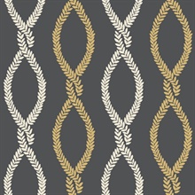 Laureate Black Vine Trellis Wallpaper