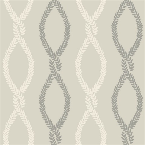Laureate Grey Vine Trellis Wallpaper