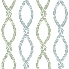 Laureate Light Green Vine Trellis Wallpaper