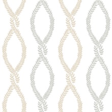 Laureate Neutral Vine Trellis Wallpaper