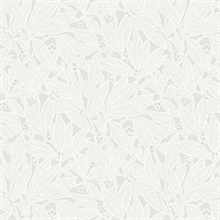 Leaf and Berry Off White Wallpaper