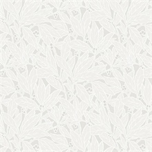 Leaf and Berry Off White Wallpaper