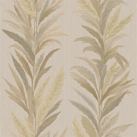 Leaf Flourish Bronze Gold Italian Wallpaper