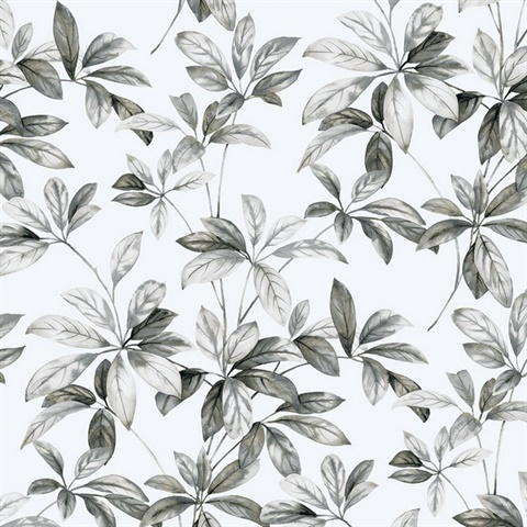 Leaf Trail Botanical Alloy Peel and Stick Wallpaper