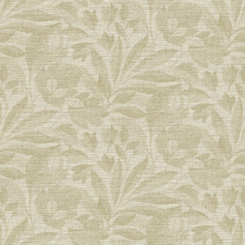 Lei Gold Leaf Wallpaper