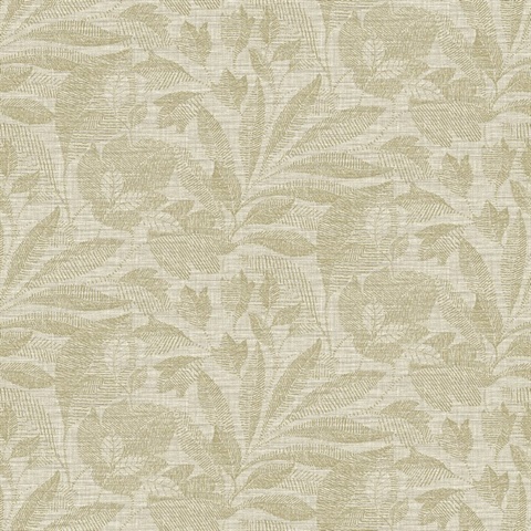 Lei Gold Leaf Wallpaper