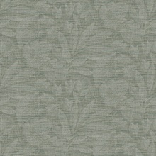Lei Jade Textured Etched Leaves Wallpaper