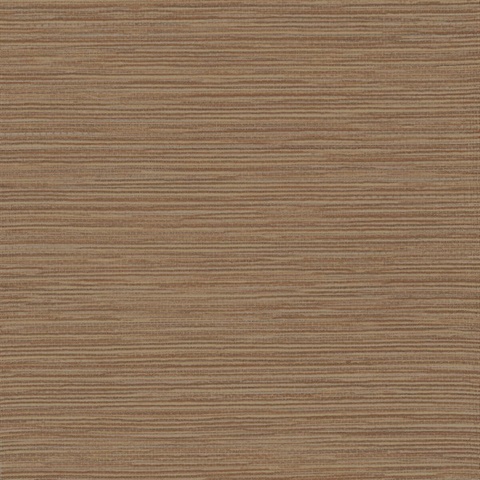 Leicester Chestnut Metallic Horizontal Faux Grasscloth Wallpaper