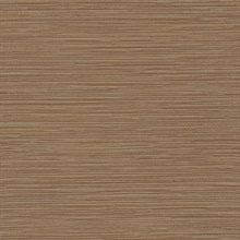 Leicester Chestnut Metallic Horizontal Faux Grasscloth Wallpaper