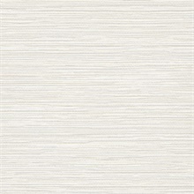 Leicester Pearl Metallic Horizontal Faux Grasscloth Wallpaper