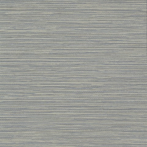 Leicester Slate Metallic Horizontal Faux Grasscloth Wallpaper