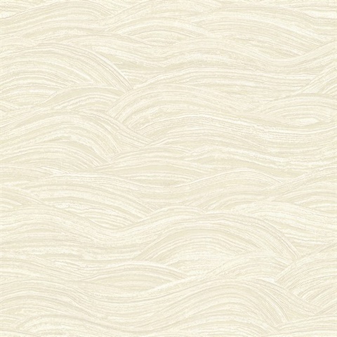 Leith Cream Textured Horizontal Zen Waves Wallpaper
