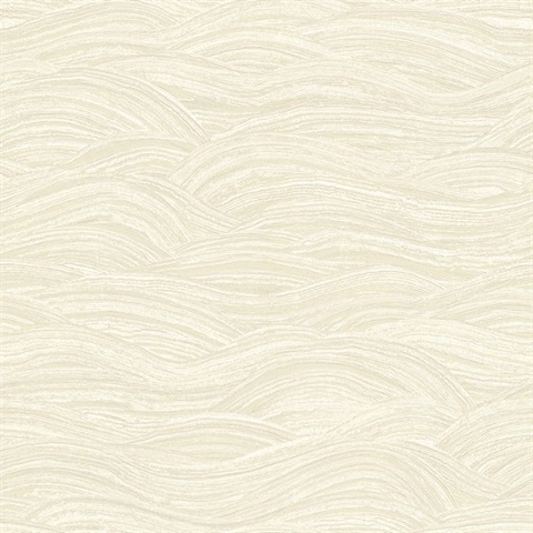 Leith Cream Textured Horizontal Zen Waves Wallpaper