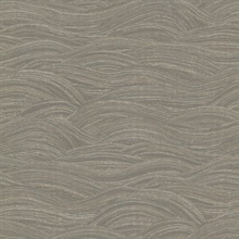 Leith Grey Textured Horizontal Zen Waves Wallpaper