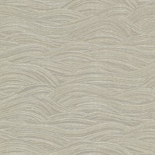 Leith Taupe Textured Horizontal Zen Waves Wallpaper