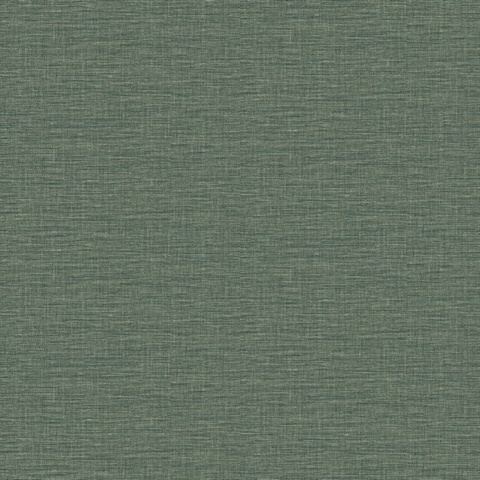 Lela Green Textured Faux Linen Wallpaper