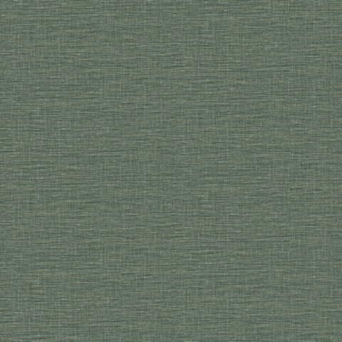 Lela Green Textured Faux Linen Wallpaper