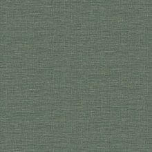 Lela Green Textured Faux Linen Wallpaper