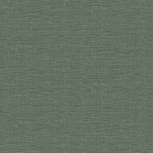 Lela Green Textured Faux Linen Wallpaper