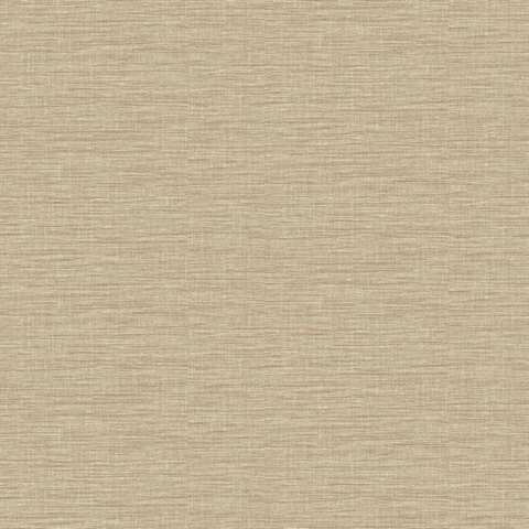 Lela Wheat Textured Faux Linen Wallpaper