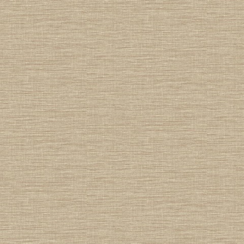 Lela Wheat Textured Faux Linen Wallpaper