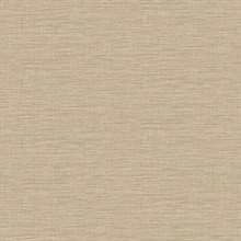 Lela Wheat Textured Faux Linen Wallpaper