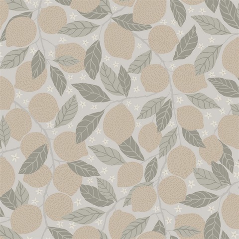 Lemona Grey Fruit Tree Wallpaper