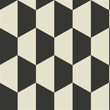 Lemuria Jet Geometric Wallpaper