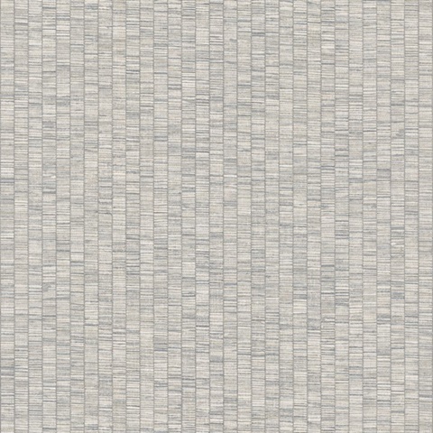 Lemuria Mist Mediterranean Striped Linen Textured Wallpaper