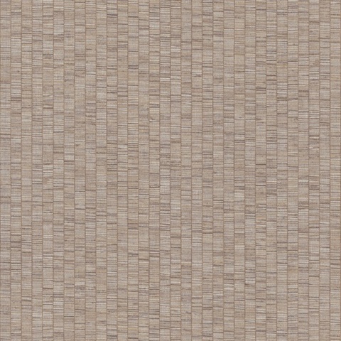 Lemuria Taupe Mediterranean Striped Linen Textured Wallpaper