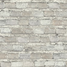 Lennox Off-White Textured Brick Wallpaper