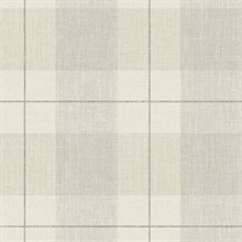 Lenox Hill Plaid Neutral Peel and Stick Wallpaper