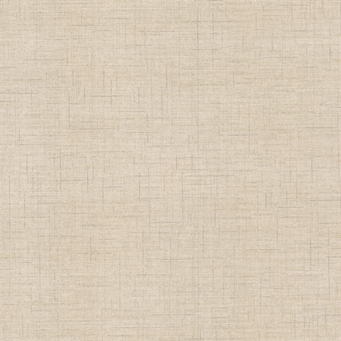 Leon Beige Faux Fabric Wallpaper