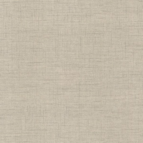 Leon Light Grey Faux Fabric Wallpaper