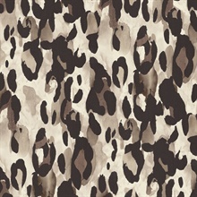 Leopard Print Animal Print Kirsea Taupe Peel and Stick Wallpaper
