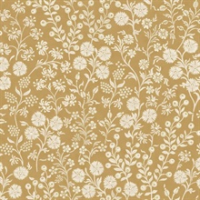 Liana Gold Raised Berry &amp; Floral  Wallpaper