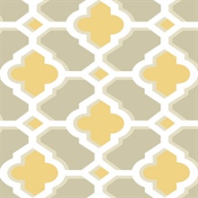 Lido Mustard Quatrefoil