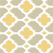 Lido Mustard Quatrefoil